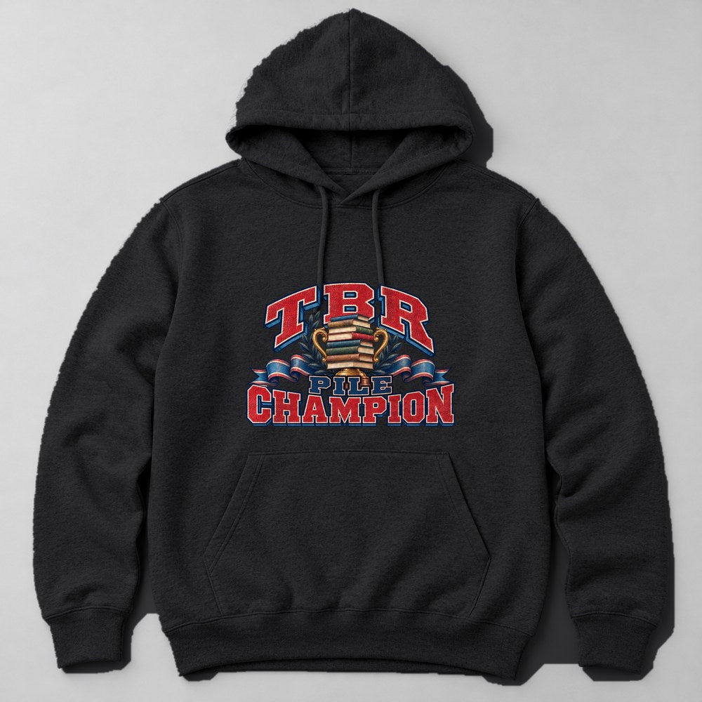 Tbr Pile Champion Hoodie in Black