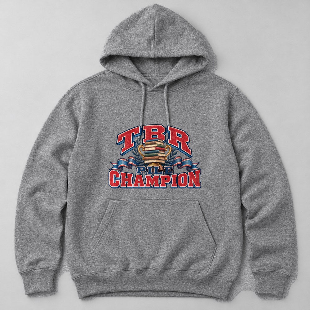 Tbr Pile Champion Hoodie in Heather Grey