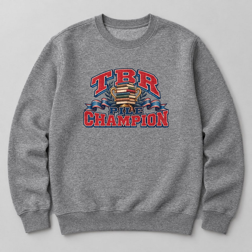 Tbr Pile Champion Sweatshirt in Heather Grey