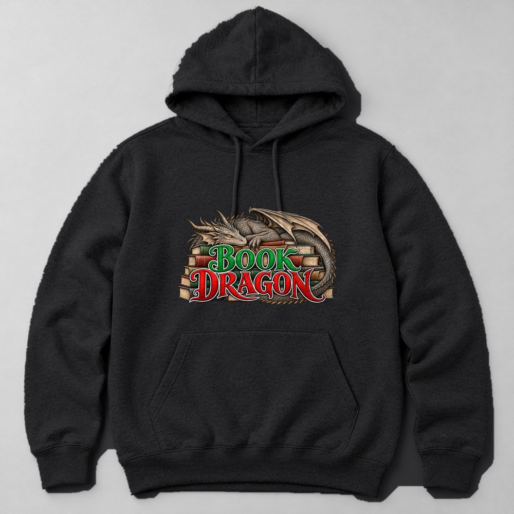 Book Dragon Hoodie in Black