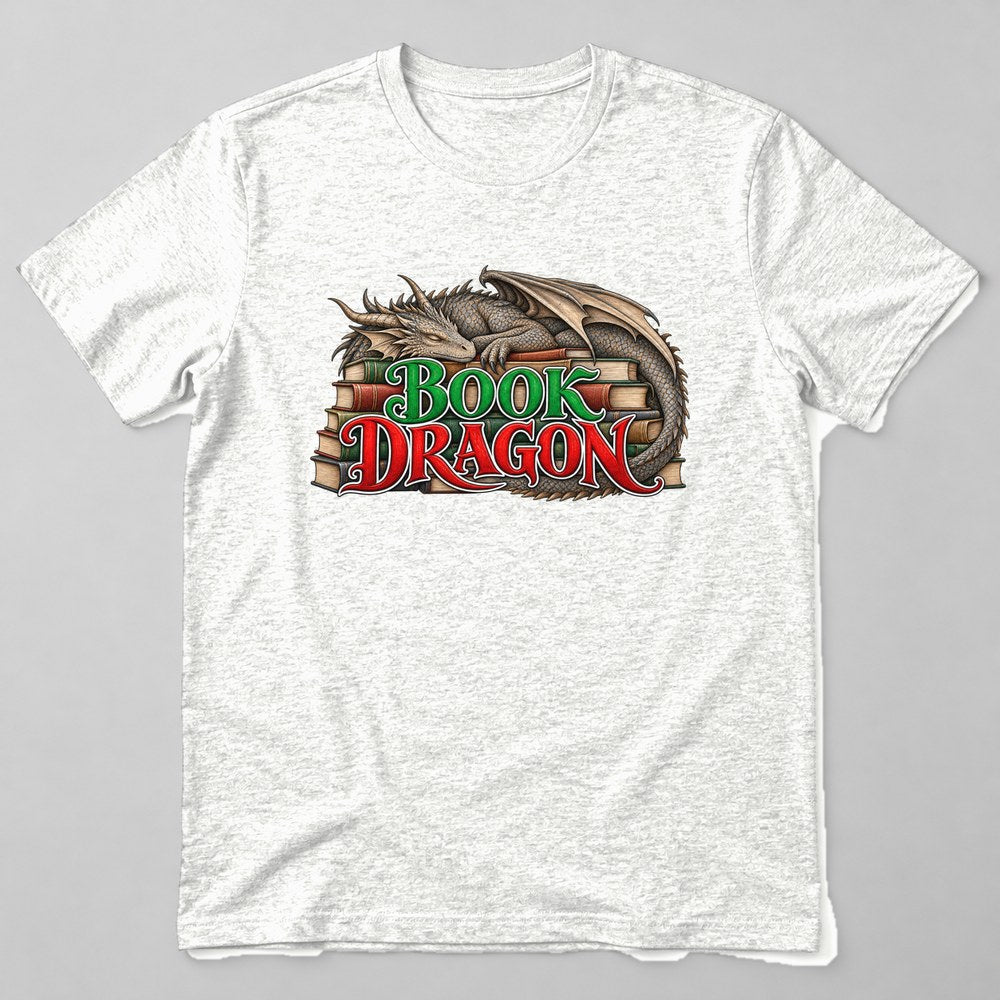 Book Dragon T-Shirt in White