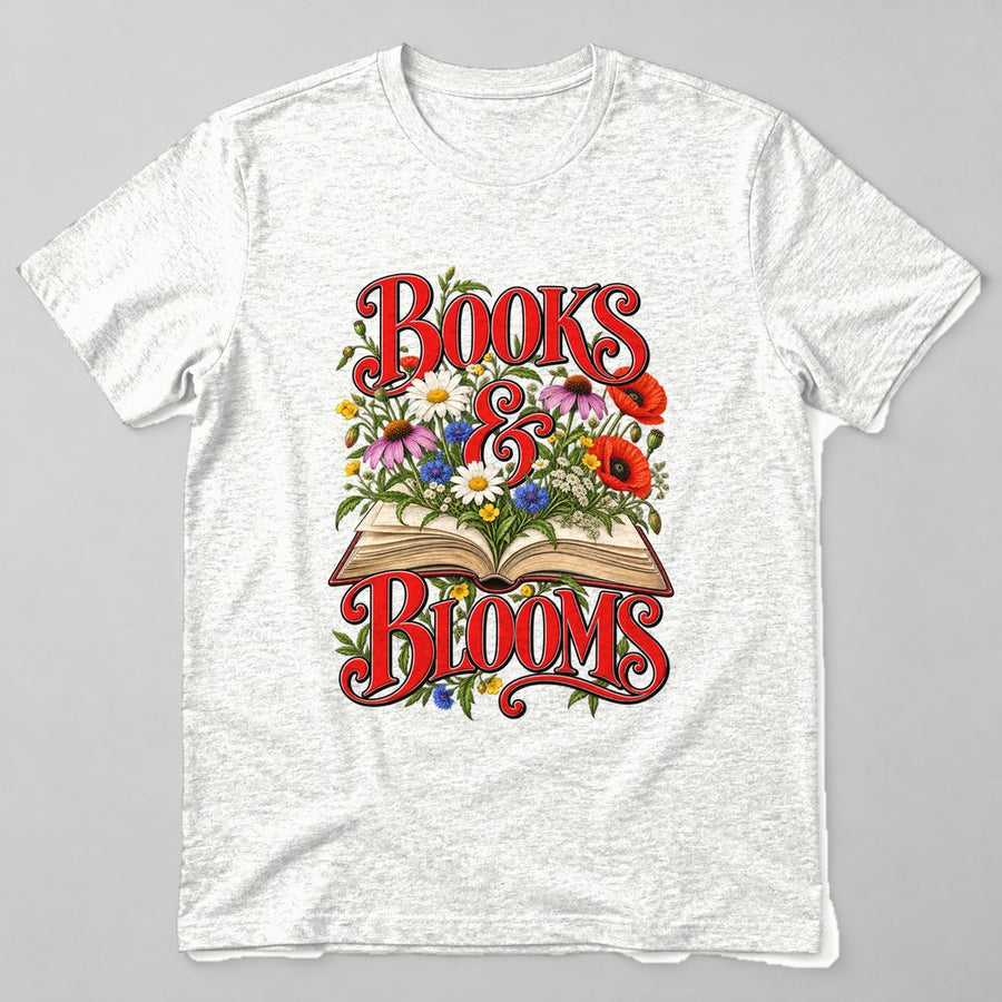 Books & Blooms t-shirt in White