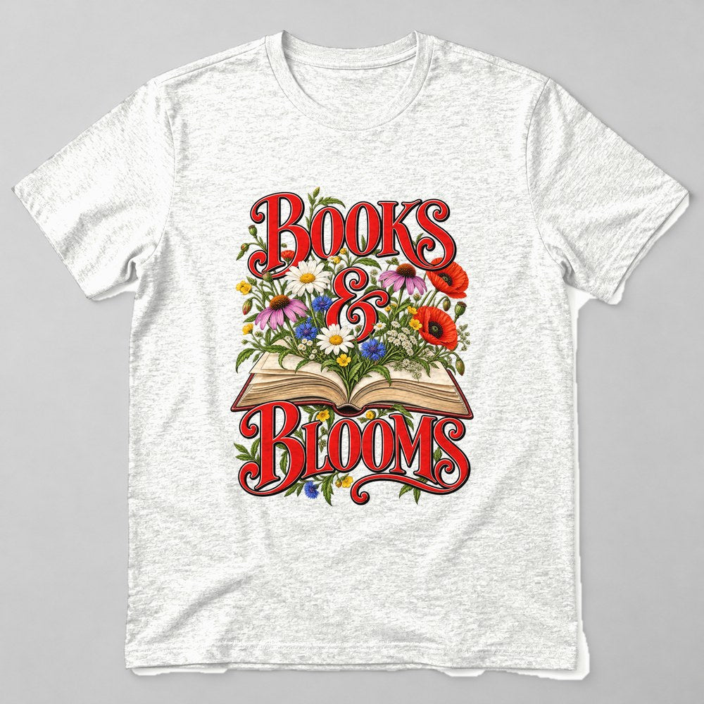 Books & Blooms T-Shirt in White