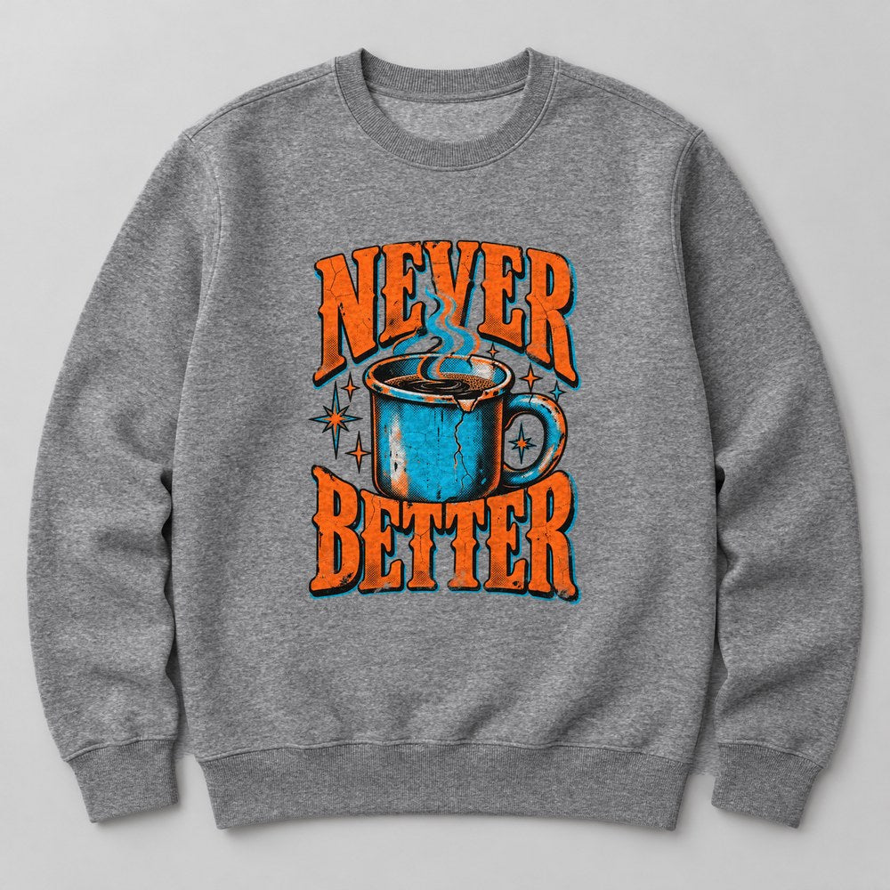 Never Better Sweatshirt in Heather Grey