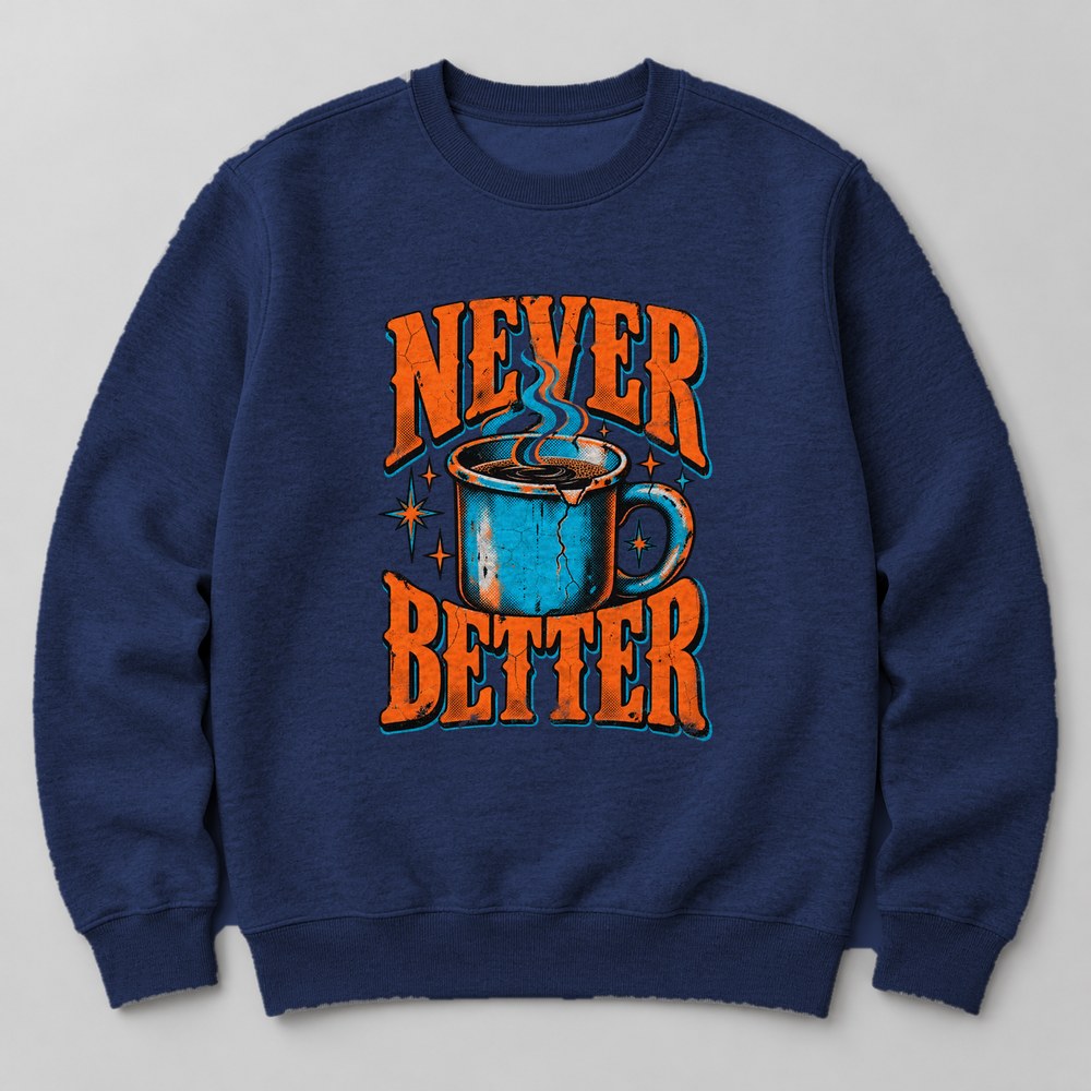 Never Better Sweatshirt in Navy