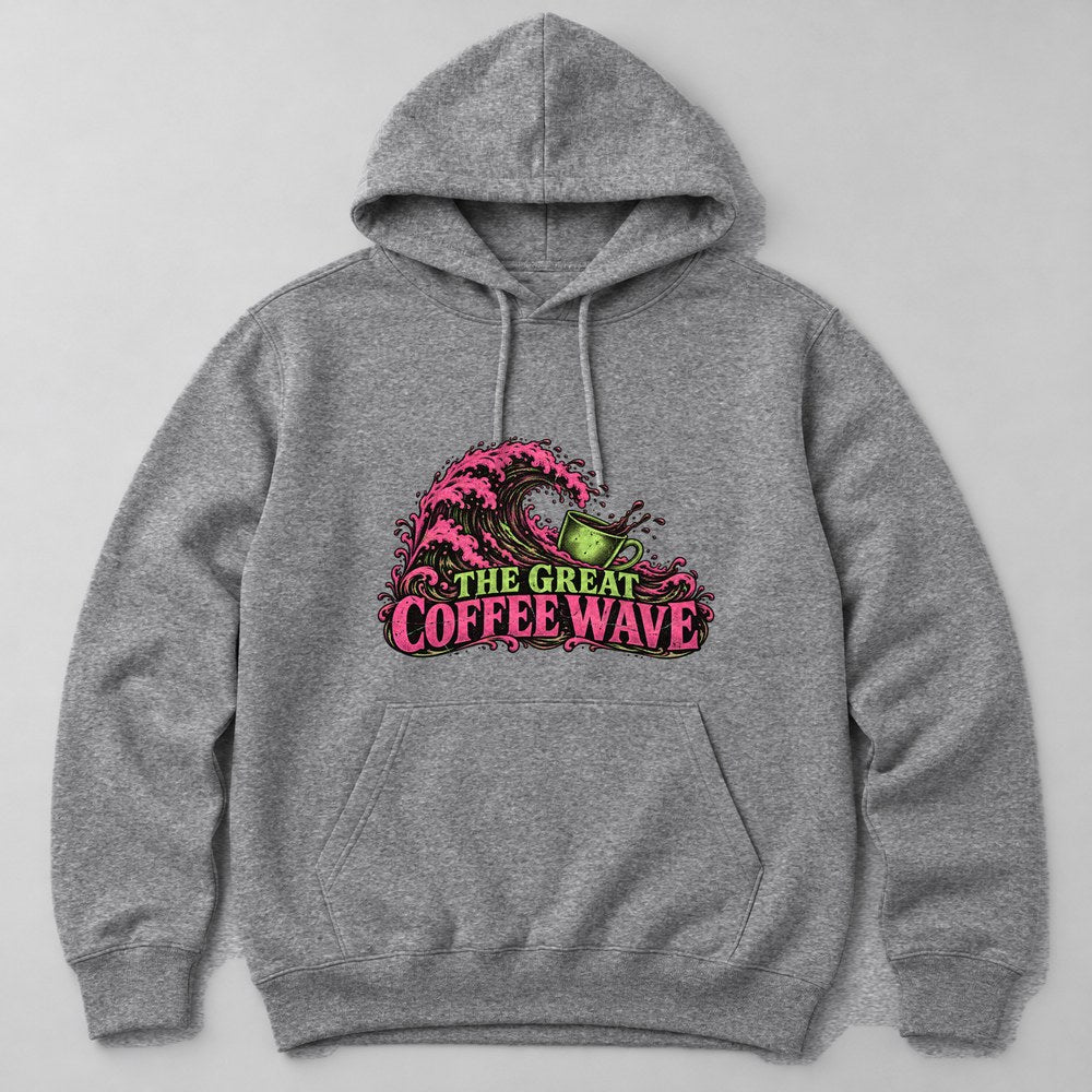 The Great Coffee Wave Hoodie in Heather Grey