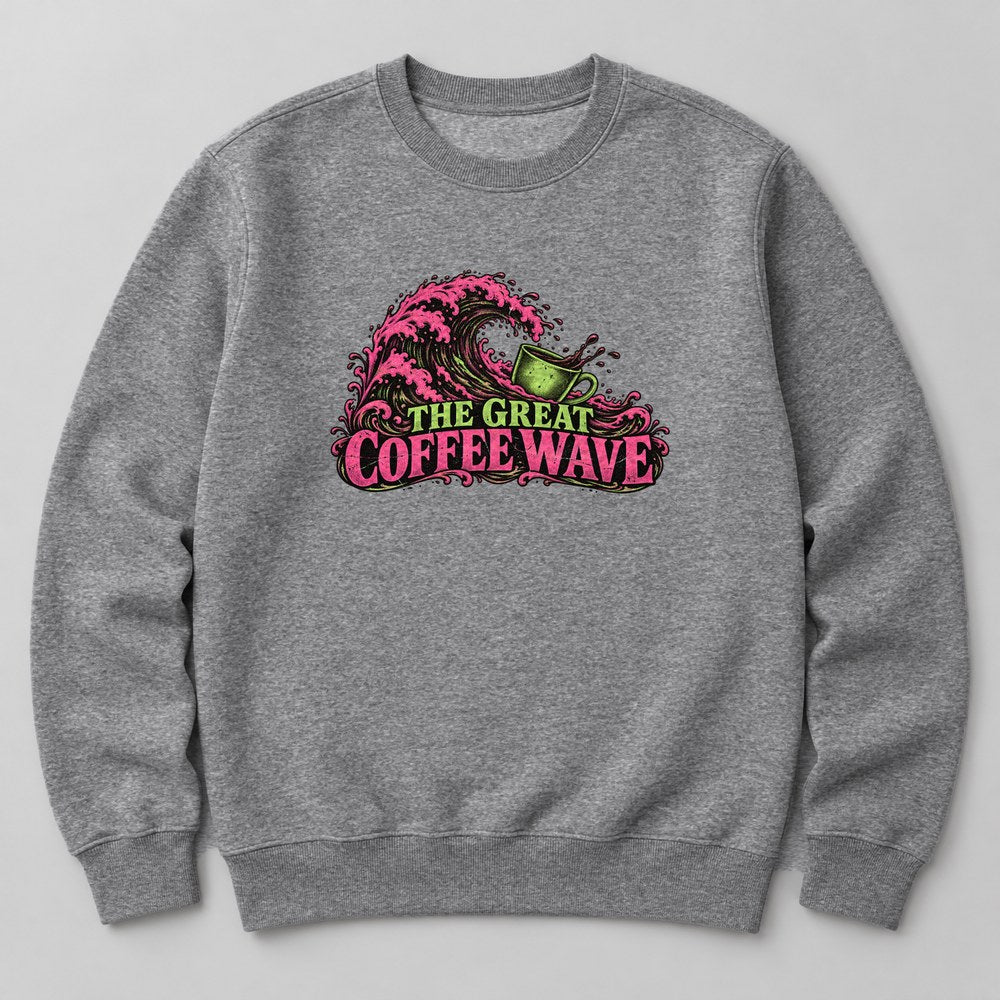 The Great Coffee Wave Sweatshirt in Heather Grey