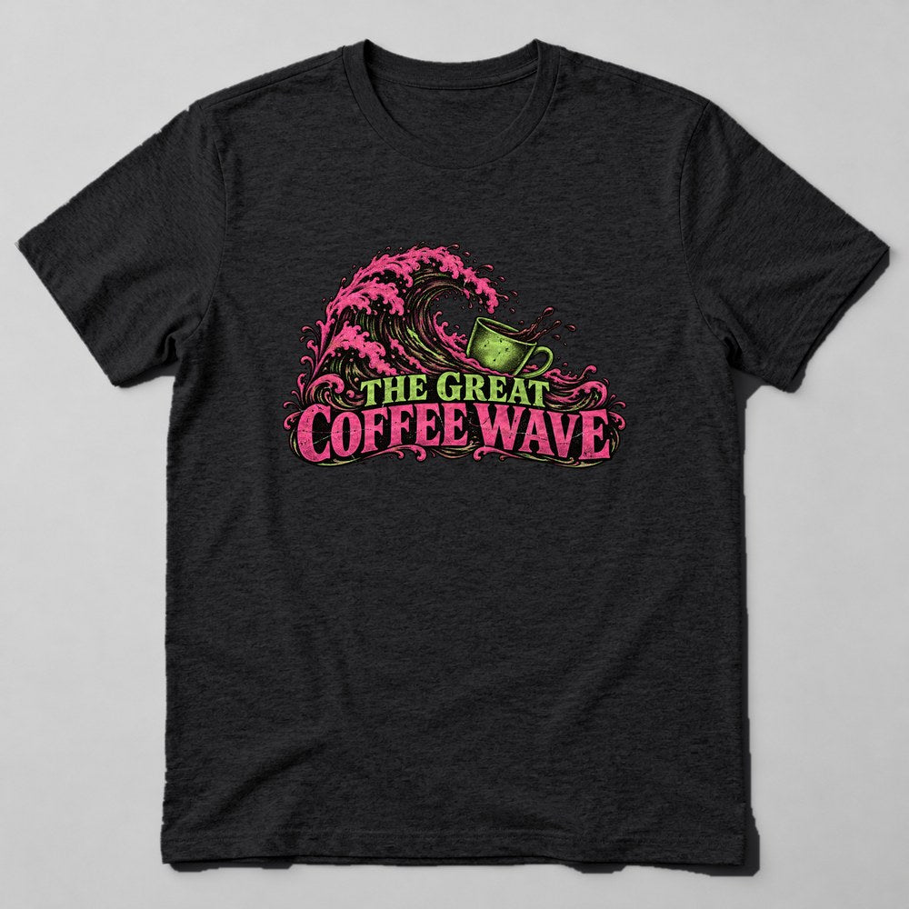 The Great Coffee Wave T-Shirt in Black