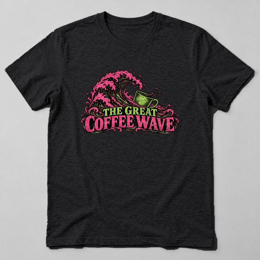 The Great Coffee Wave T-Shirt in Black