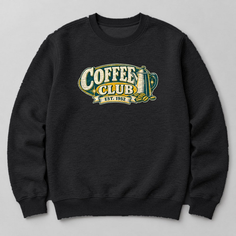 Coffee Club Est. 1952 Sweatshirt in Black