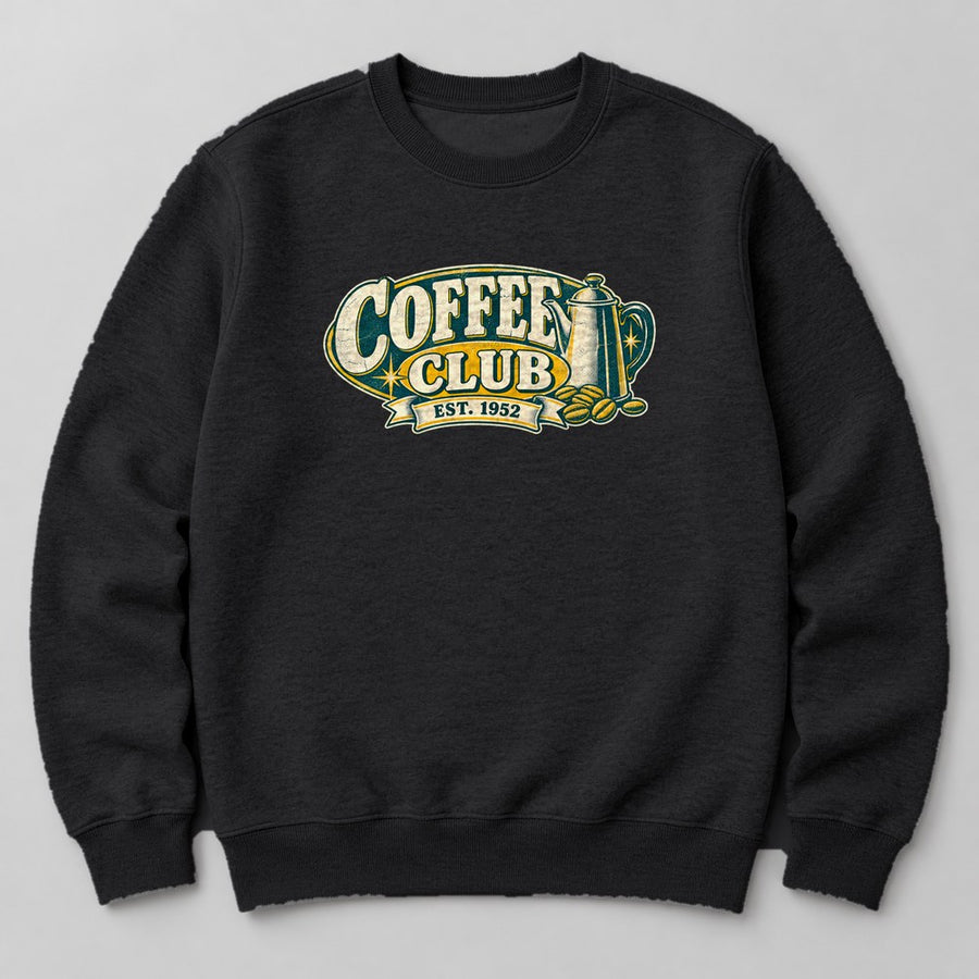Coffee Club Est. 1952 Sweatshirt in Black