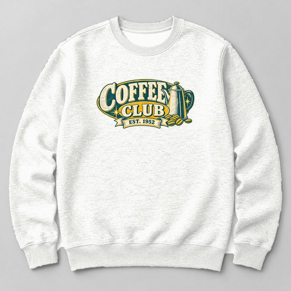 Coffee Club Est. 1952 Sweatshirt in White
