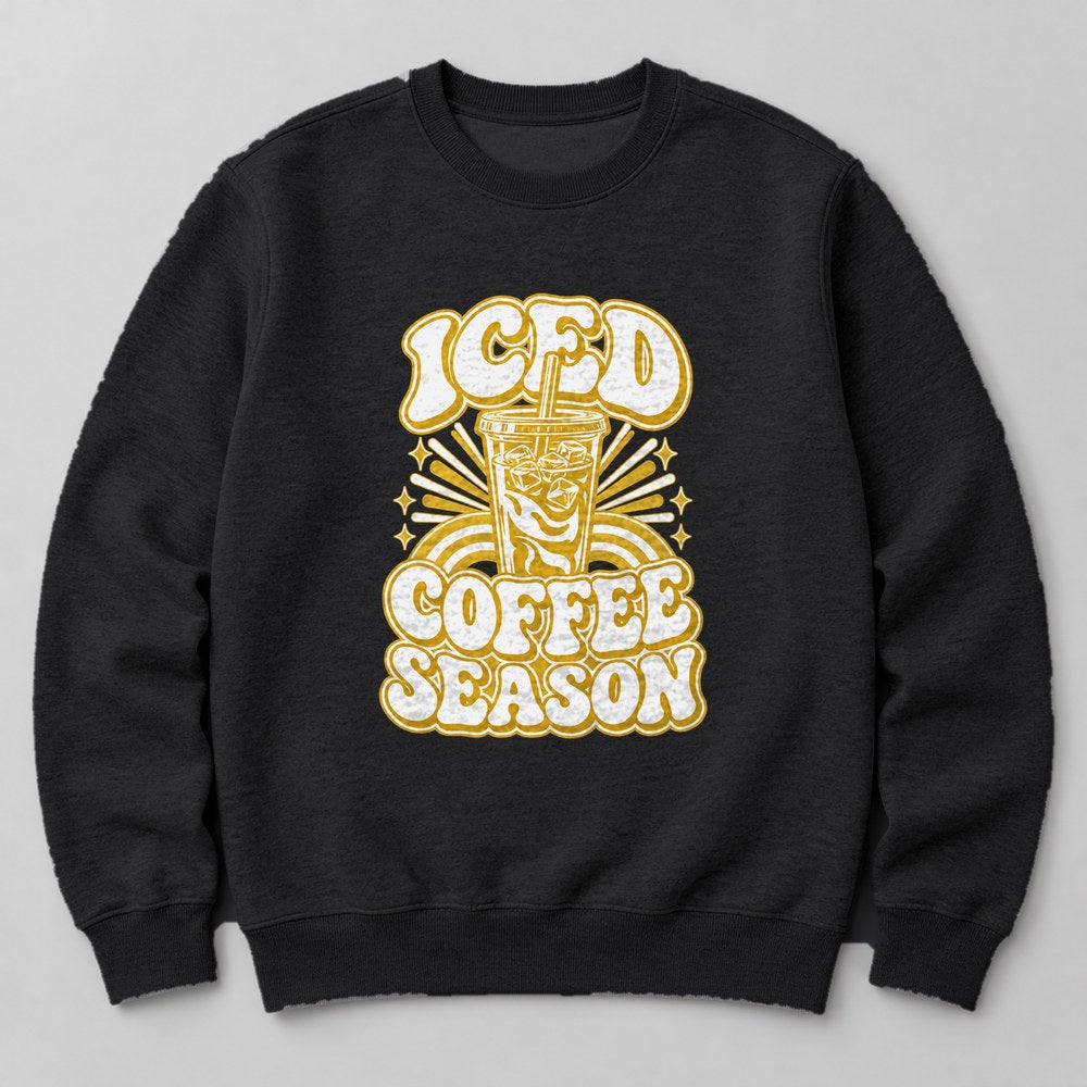 Iced Coffee Season Sweatshirt in Black