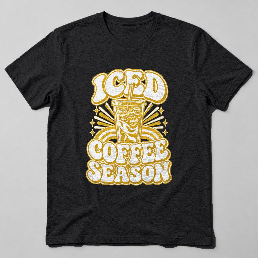 Iced Coffee Season T-Shirt in Black