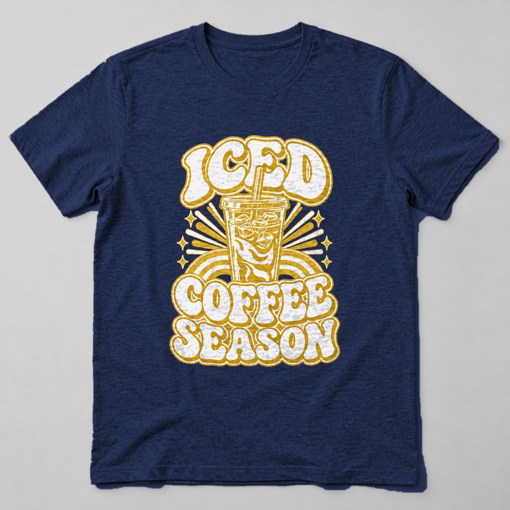 Iced Coffee Season T-Shirt in Navy