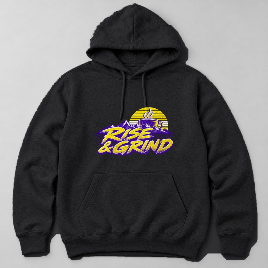 Rise & Grind Hoodie in Black