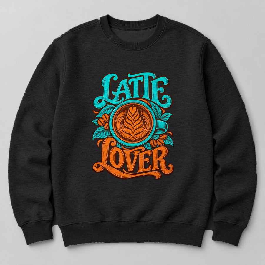 Latte Lover Sweatshirt in Black