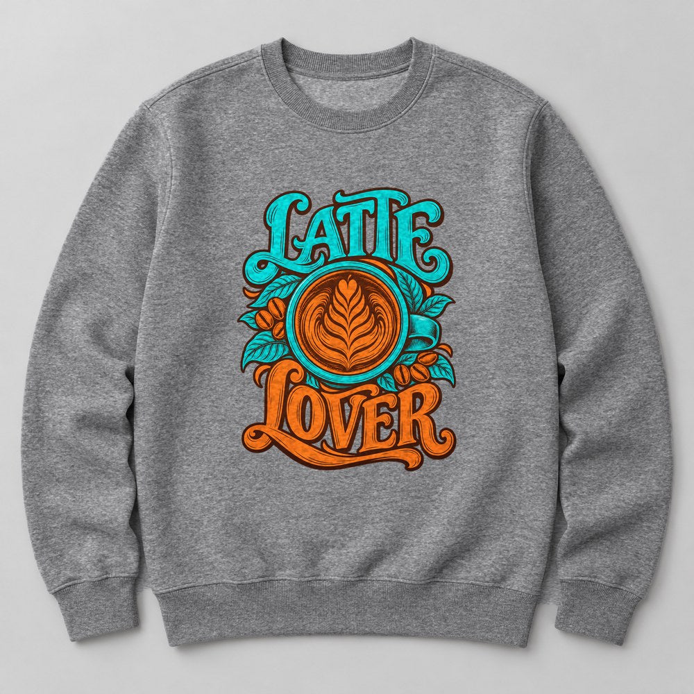 Latte Lover Sweatshirt in Heather Grey