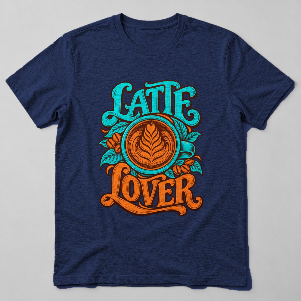 Latte Lover T-Shirt in Navy