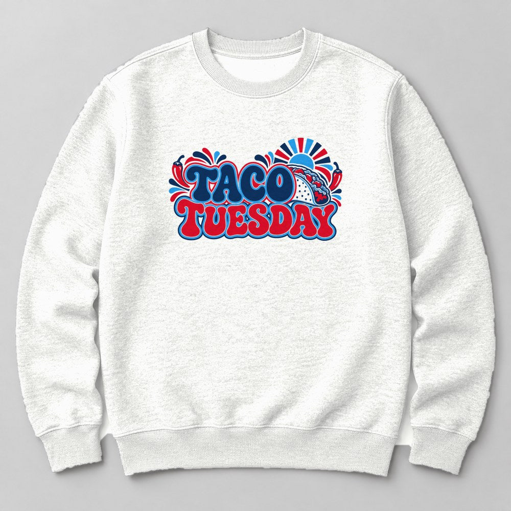Taco Tuesday Sweatshirt in White