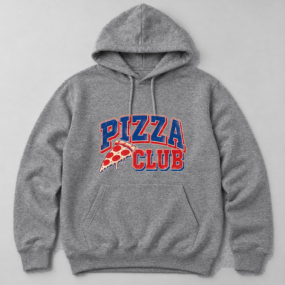 Pizza Club Hoodie in Heather Grey