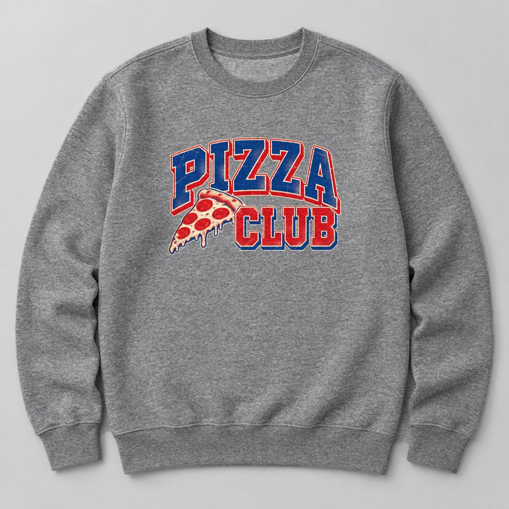 Pizza Club Sweatshirt in Heather Grey