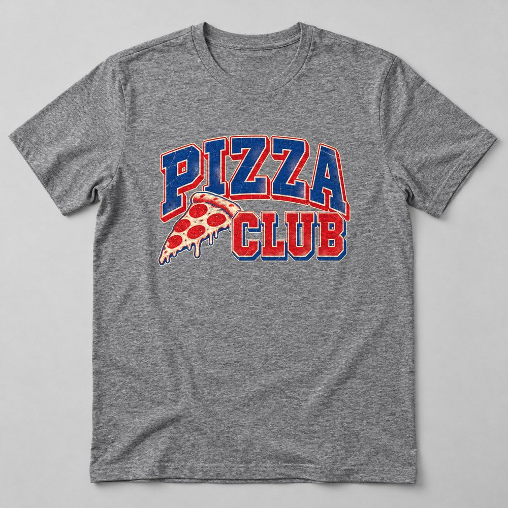 Pizza Club T-Shirt in Heather Grey