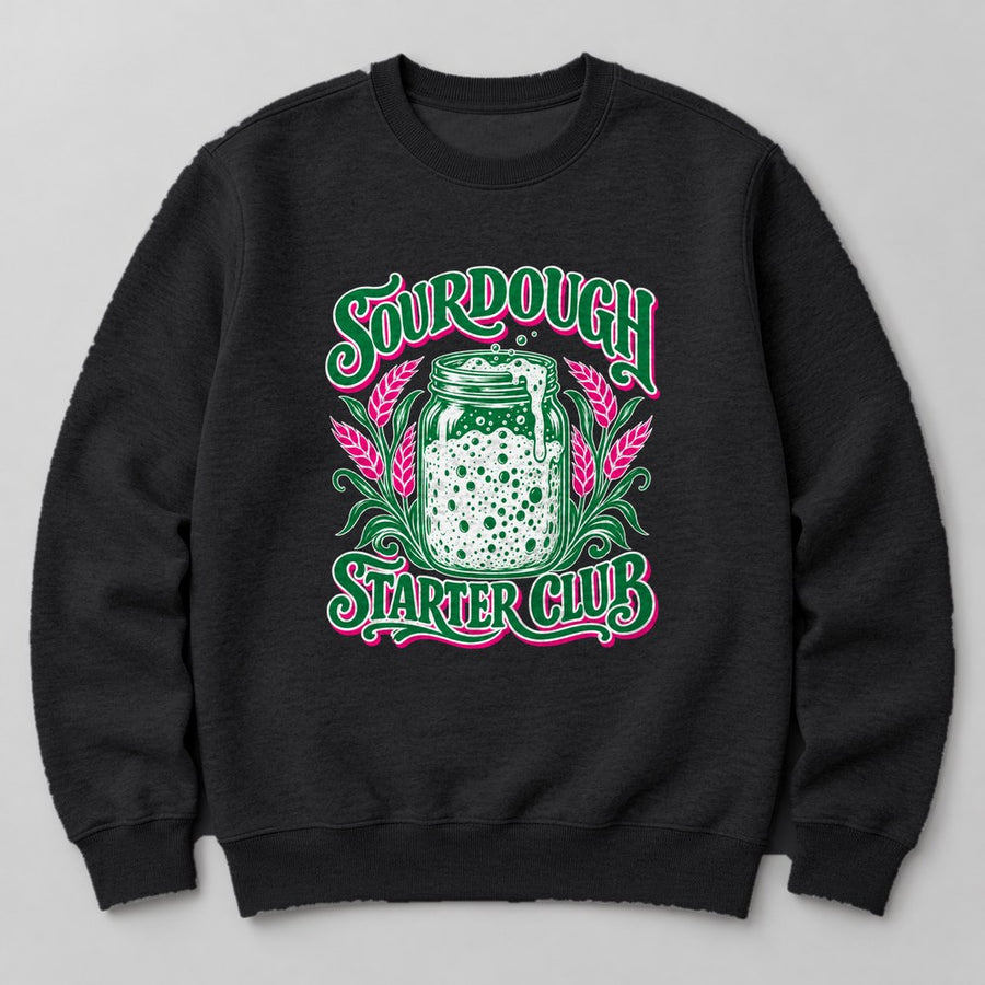 Sourdough Starter Club Sweatshirt in Black