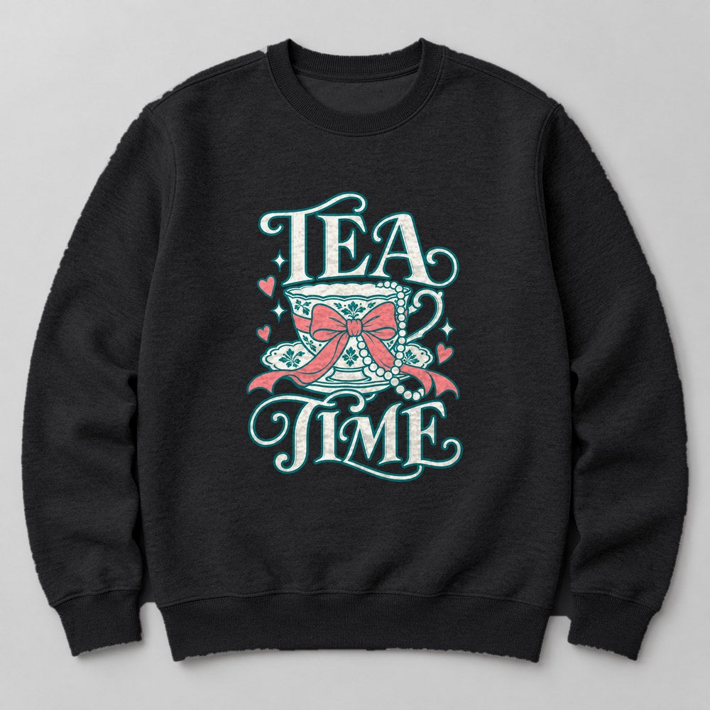 Tea Time Sweatshirt in Black