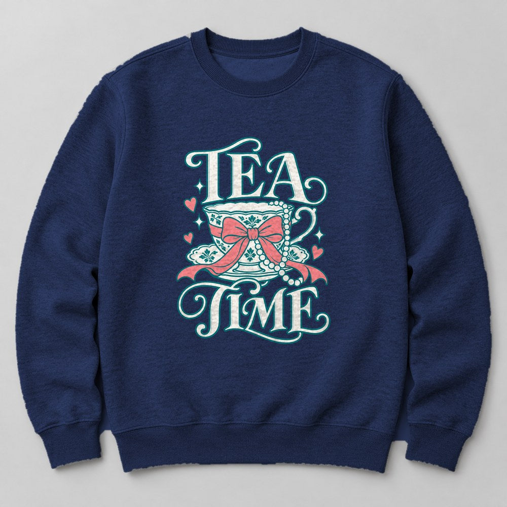 Tea Time Sweatshirt in Navy