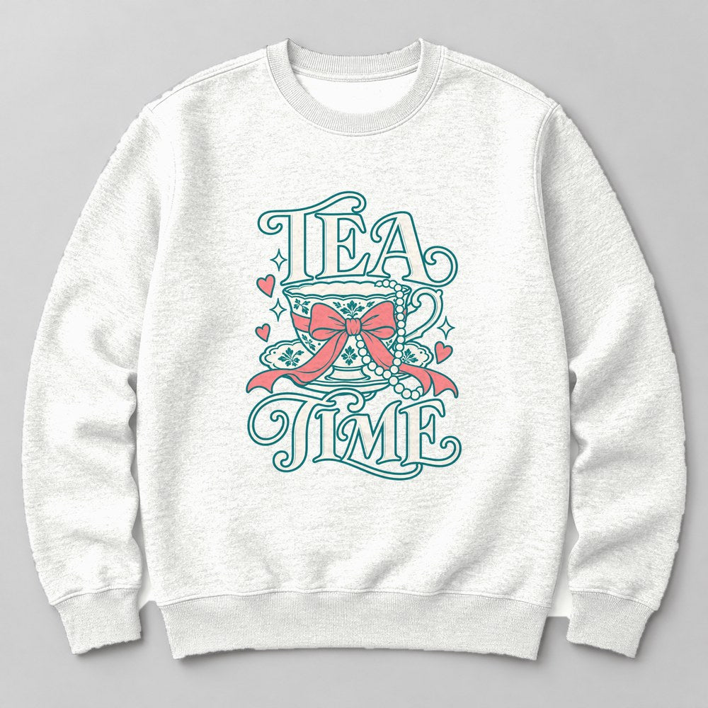 Tea Time Sweatshirt in White