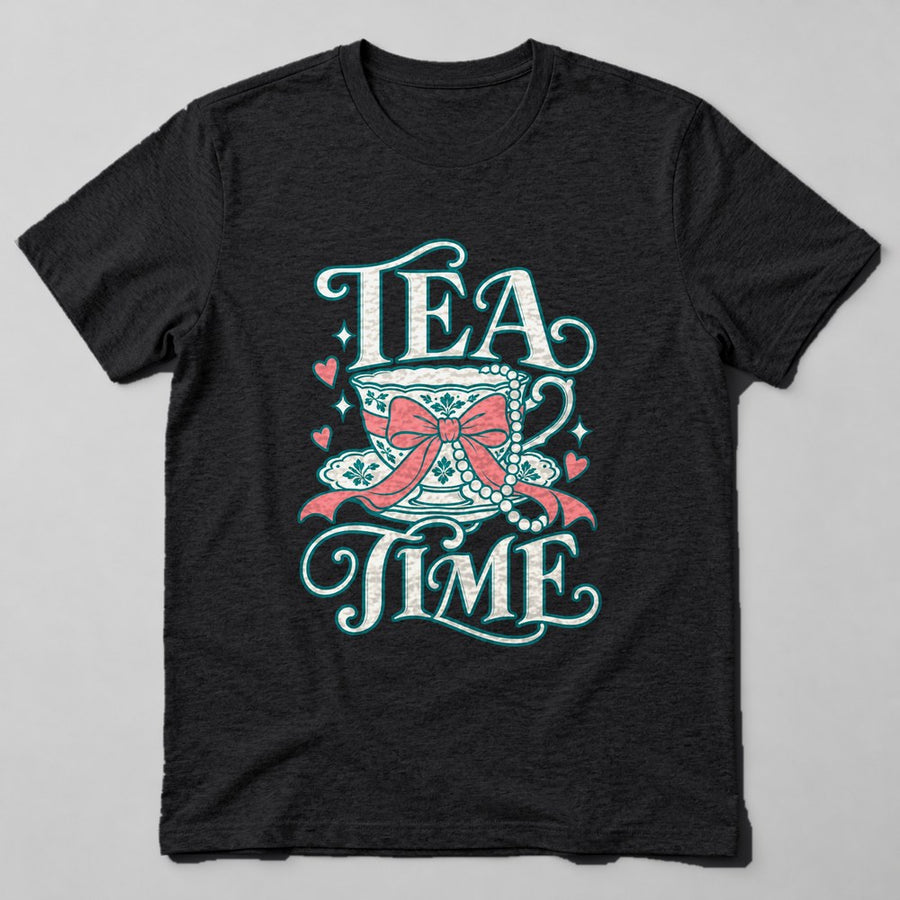 Tea Time T-Shirt in Black
