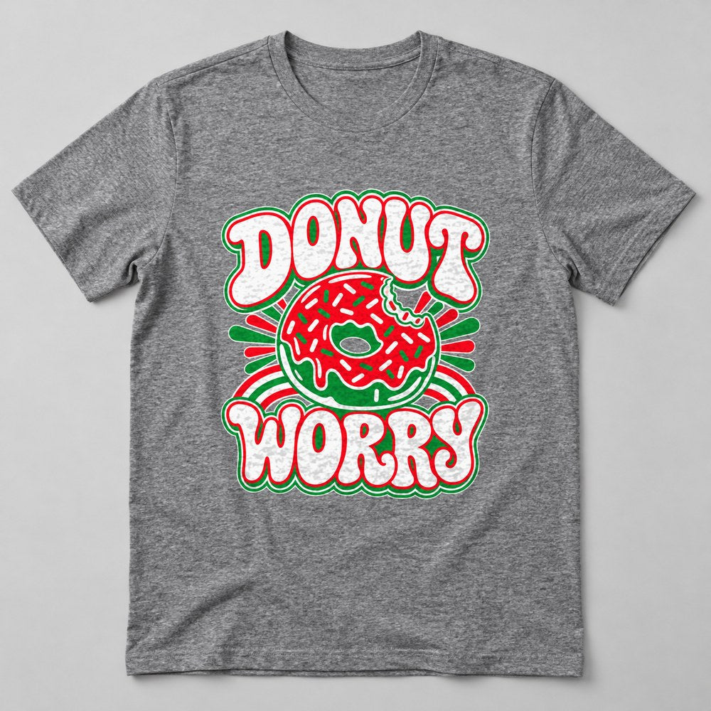 Donut Worry T-Shirt in Heather Grey