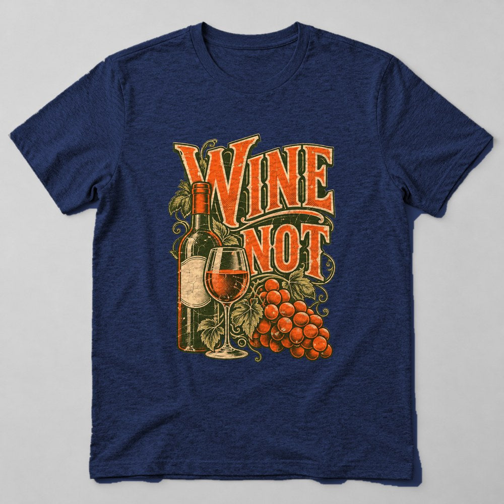 Wine Not T-Shirt in Navy