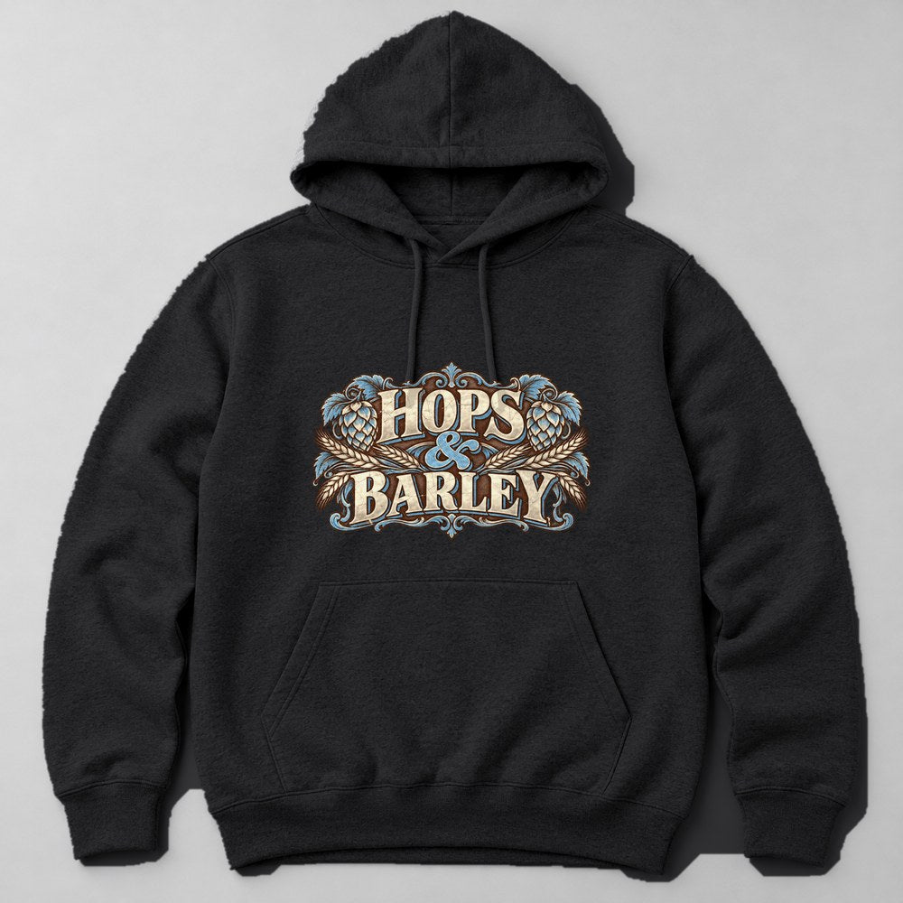 Hops & Barley Hoodie in Black