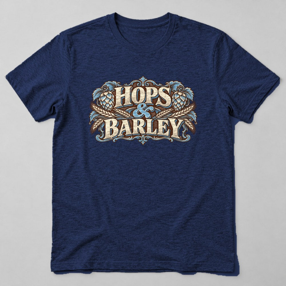 Hops & Barley T-Shirt in Navy
