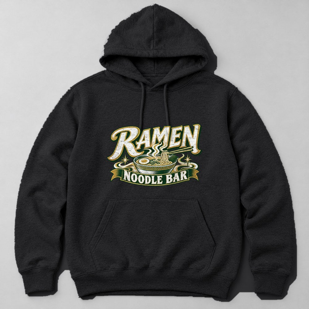 Ramen Noodle Bar Hoodie in Black