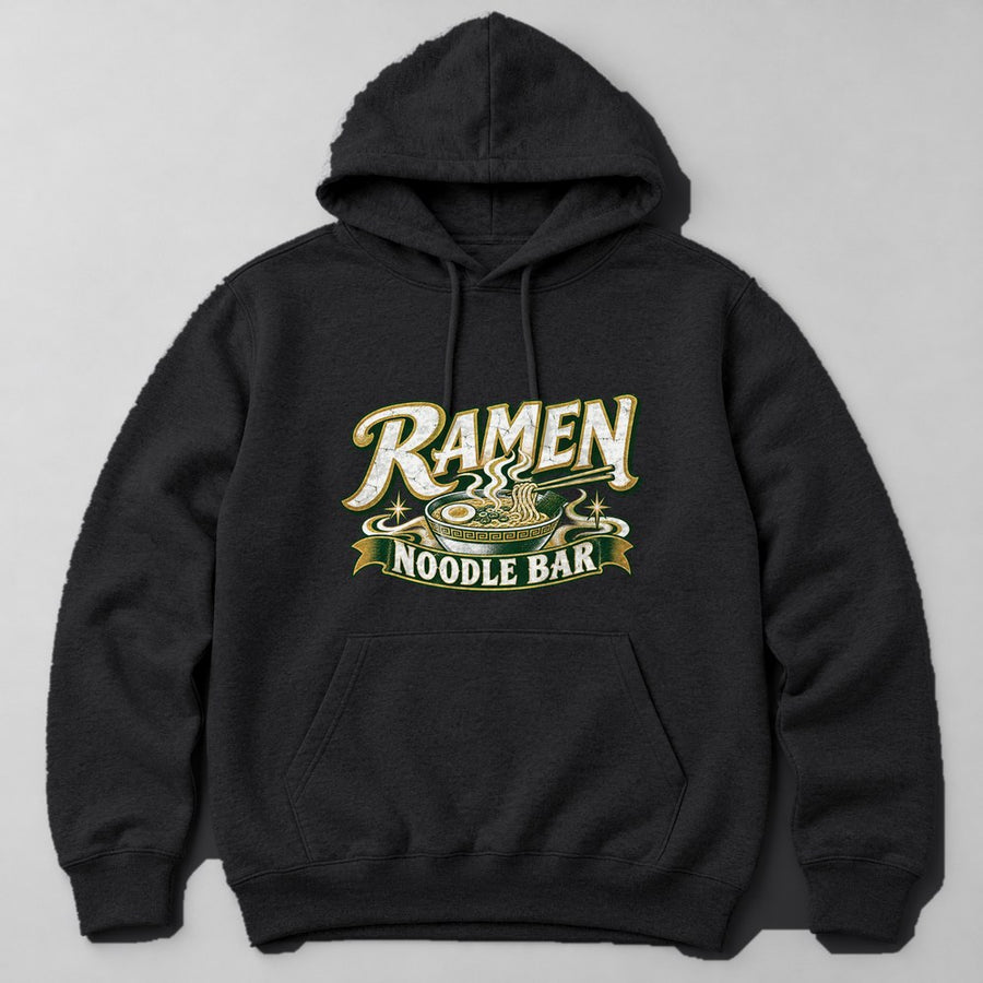 Ramen Noodle Bar Hoodie in Black
