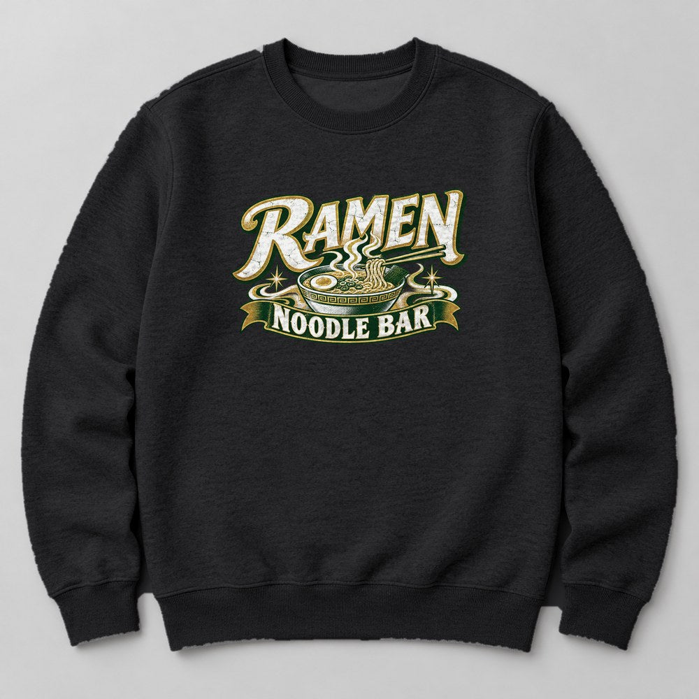 Ramen Noodle Bar Sweatshirt in Black