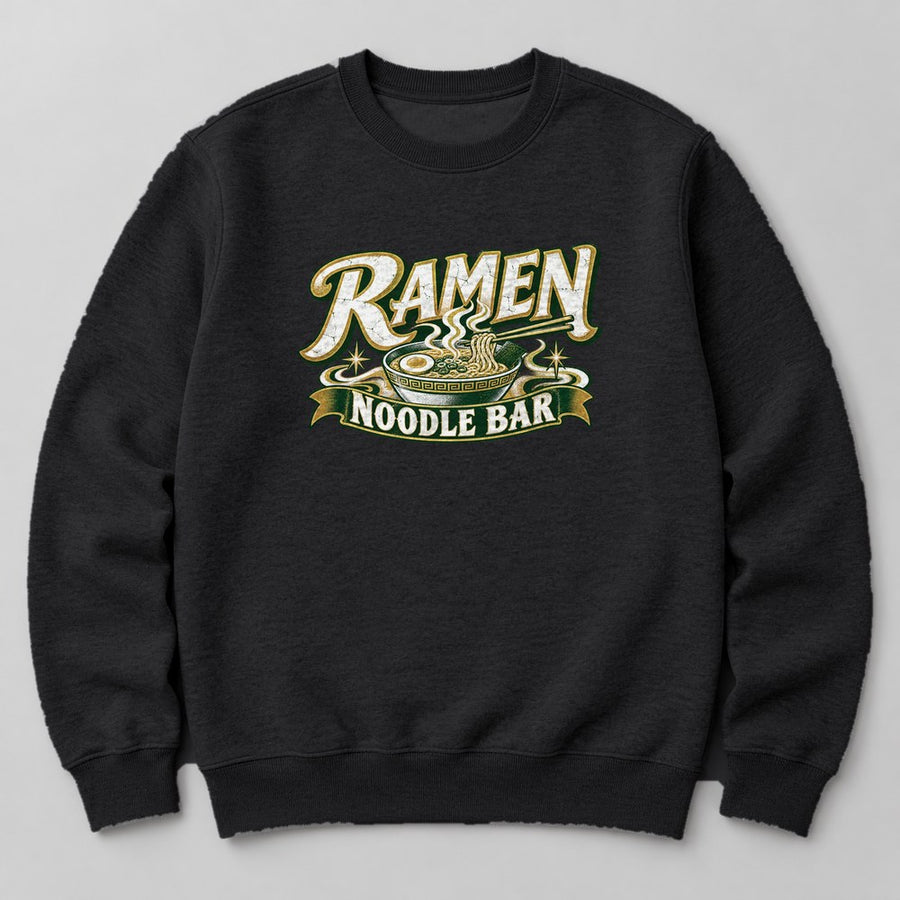 Ramen Noodle Bar Sweatshirt in Black