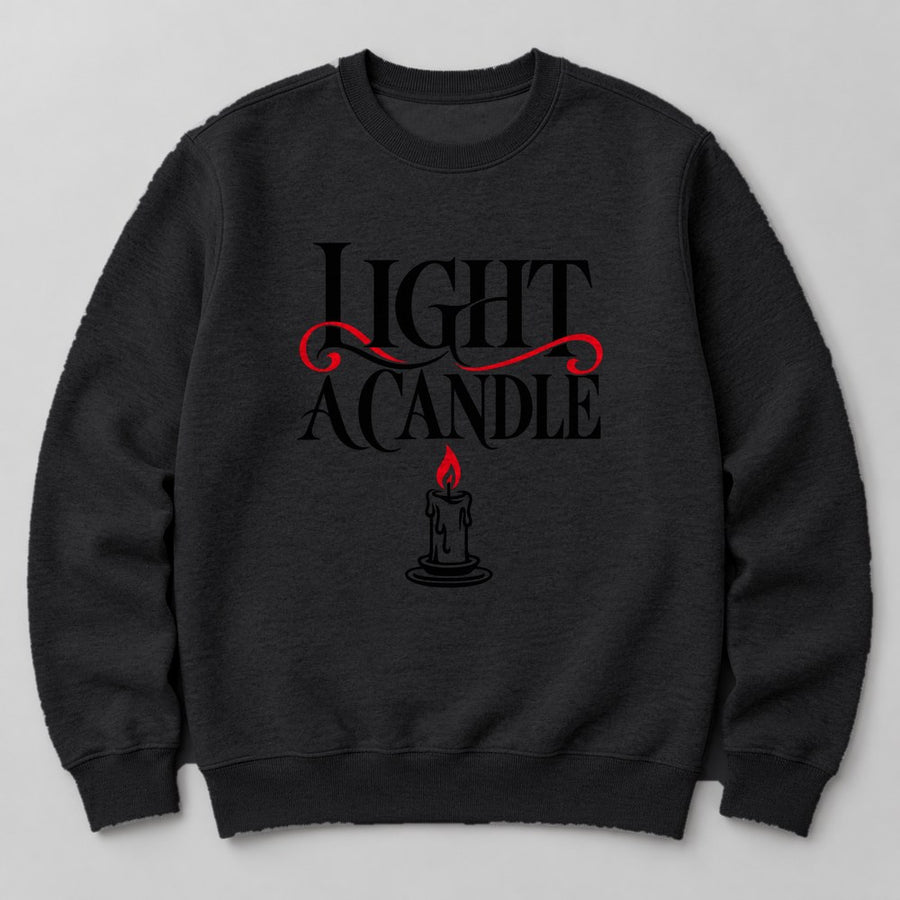 Light a Candle Sweatshirt in Black