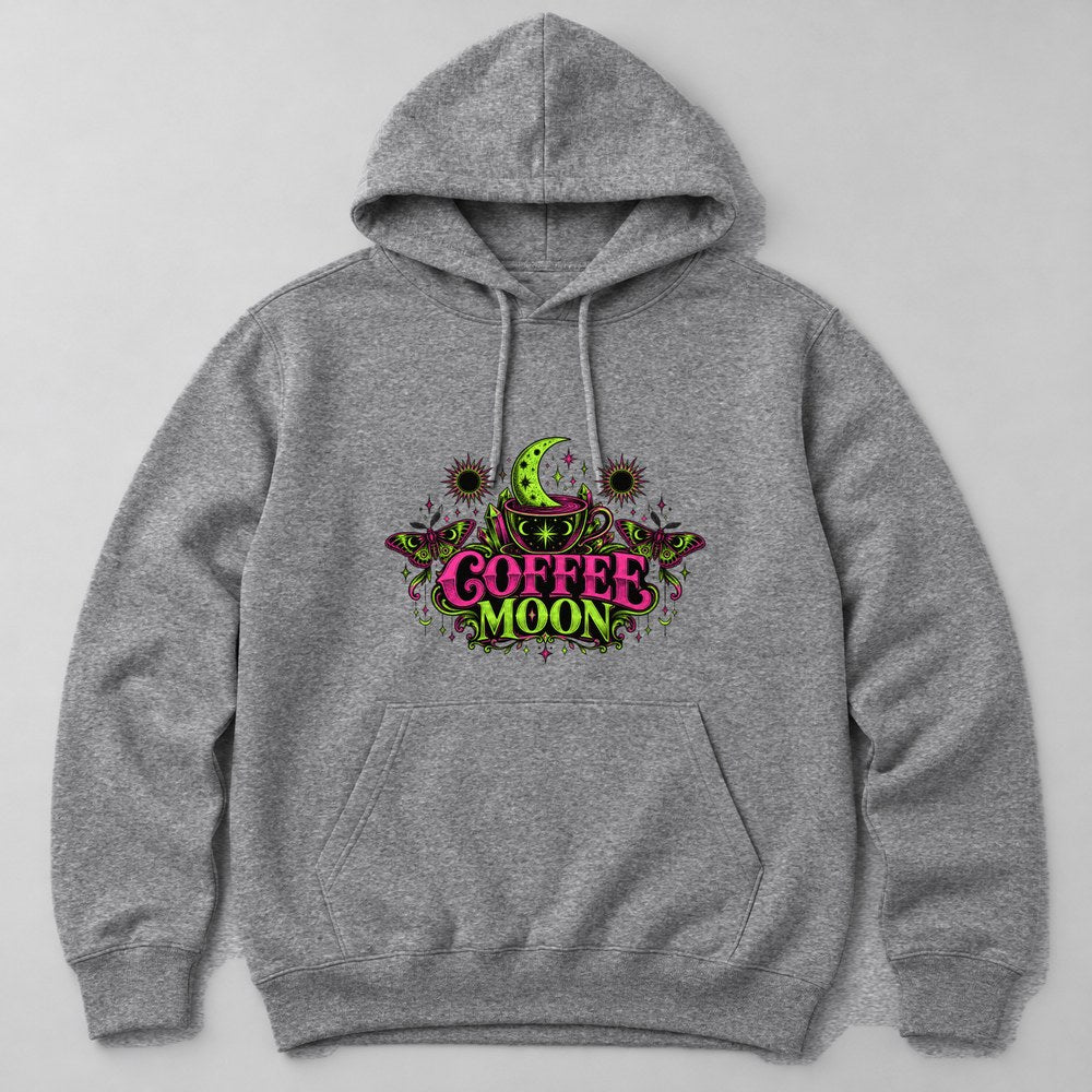 Coffee Moon Hoodie in Heather Grey
