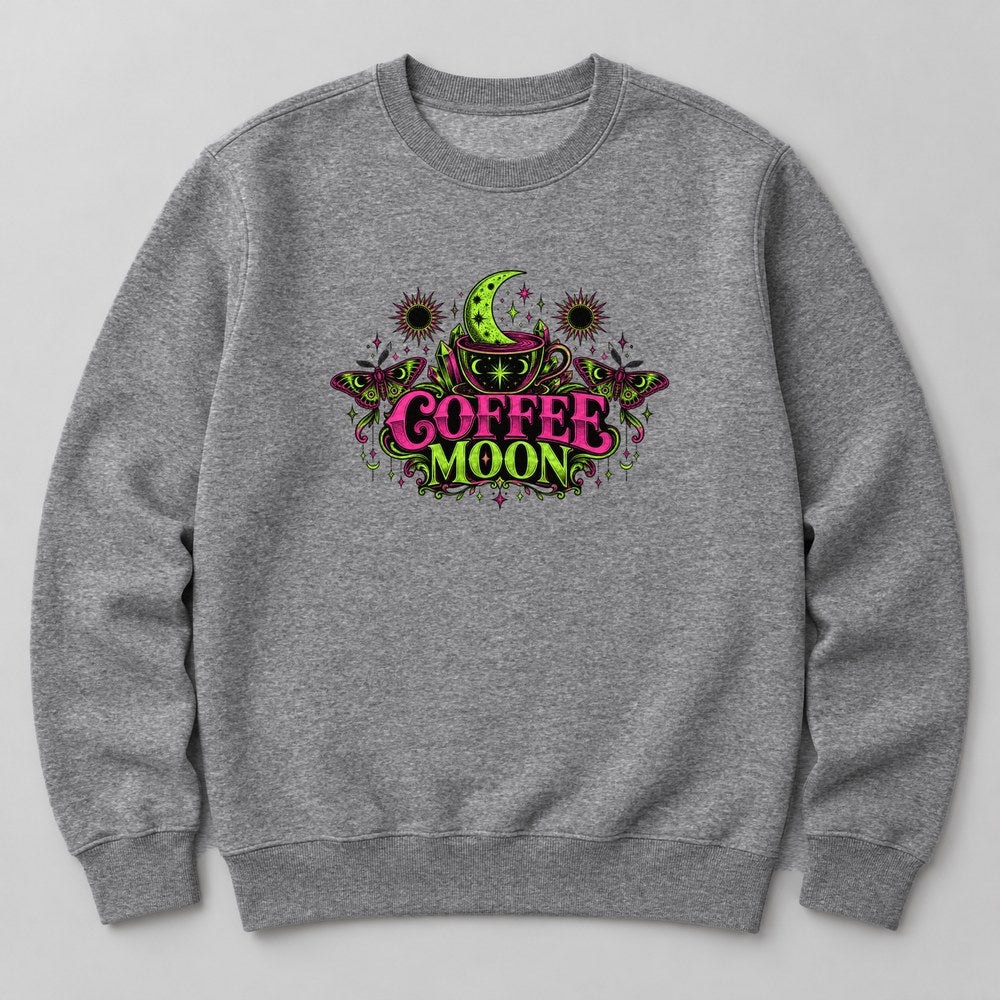 Coffee Moon Sweatshirt in Heather Grey