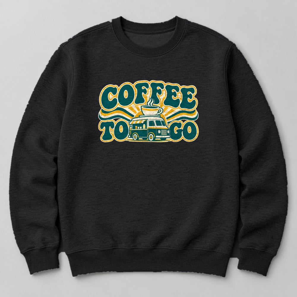 Coffee to Go Sweatshirt in Black