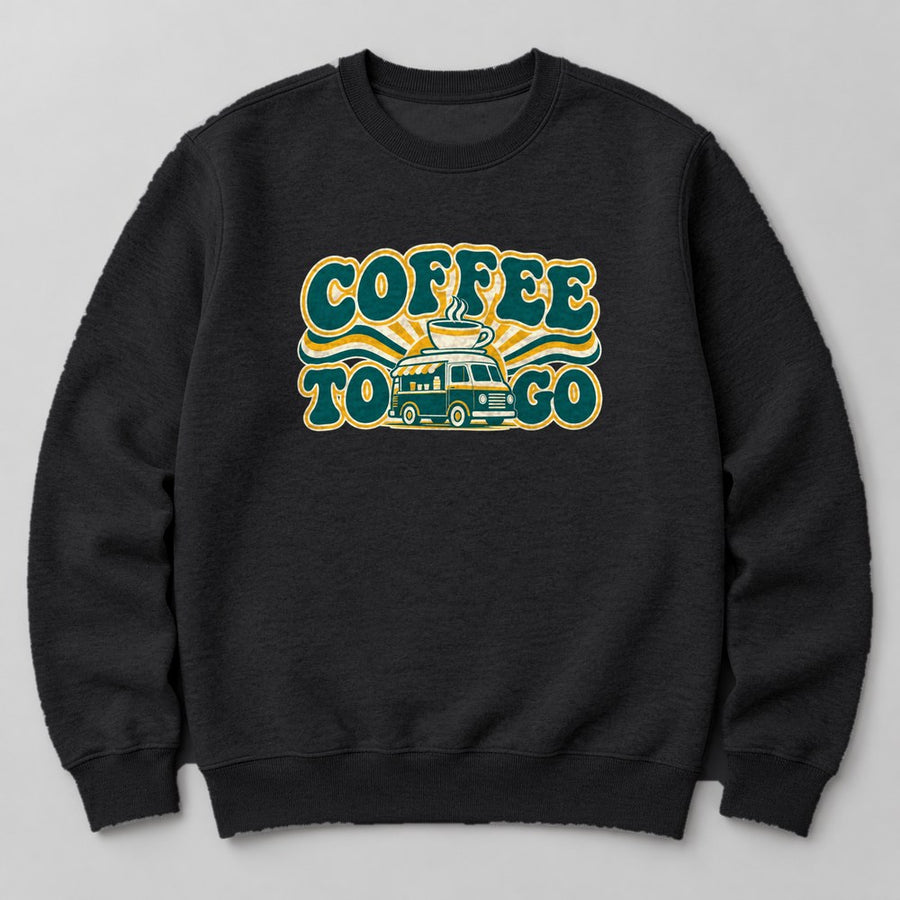 Coffee to Go Sweatshirt in Black
