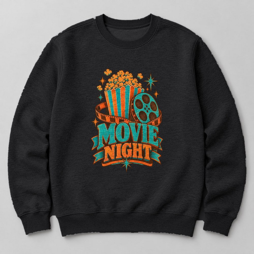 Movie Night Sweatshirt in Black