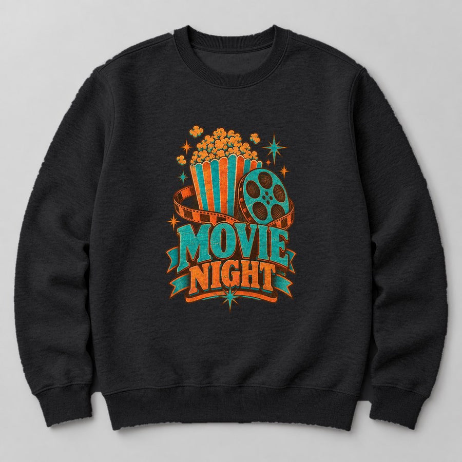 Movie Night Sweatshirt in Black