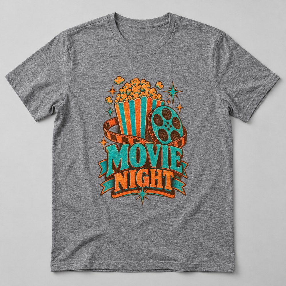 Movie Night T-Shirt in Heather Grey