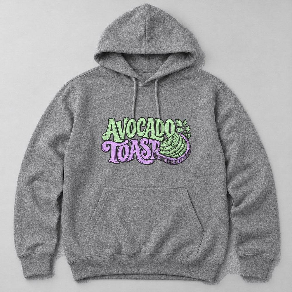 Avocado Toast Hoodie in Heather Grey