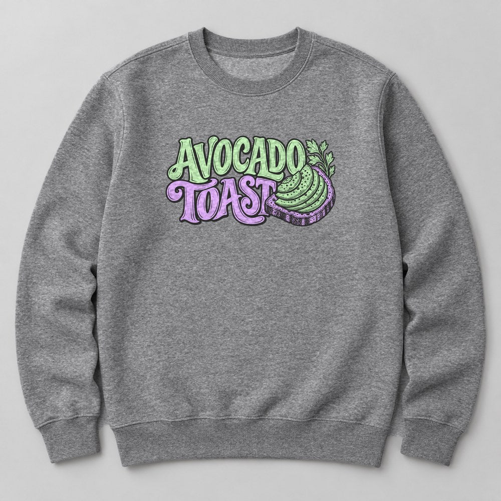 Avocado Toast Sweatshirt in Heather Grey